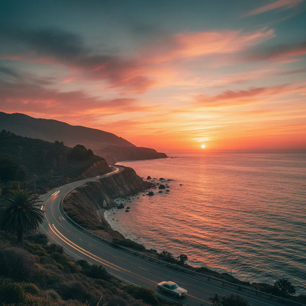Scenic coastal highway